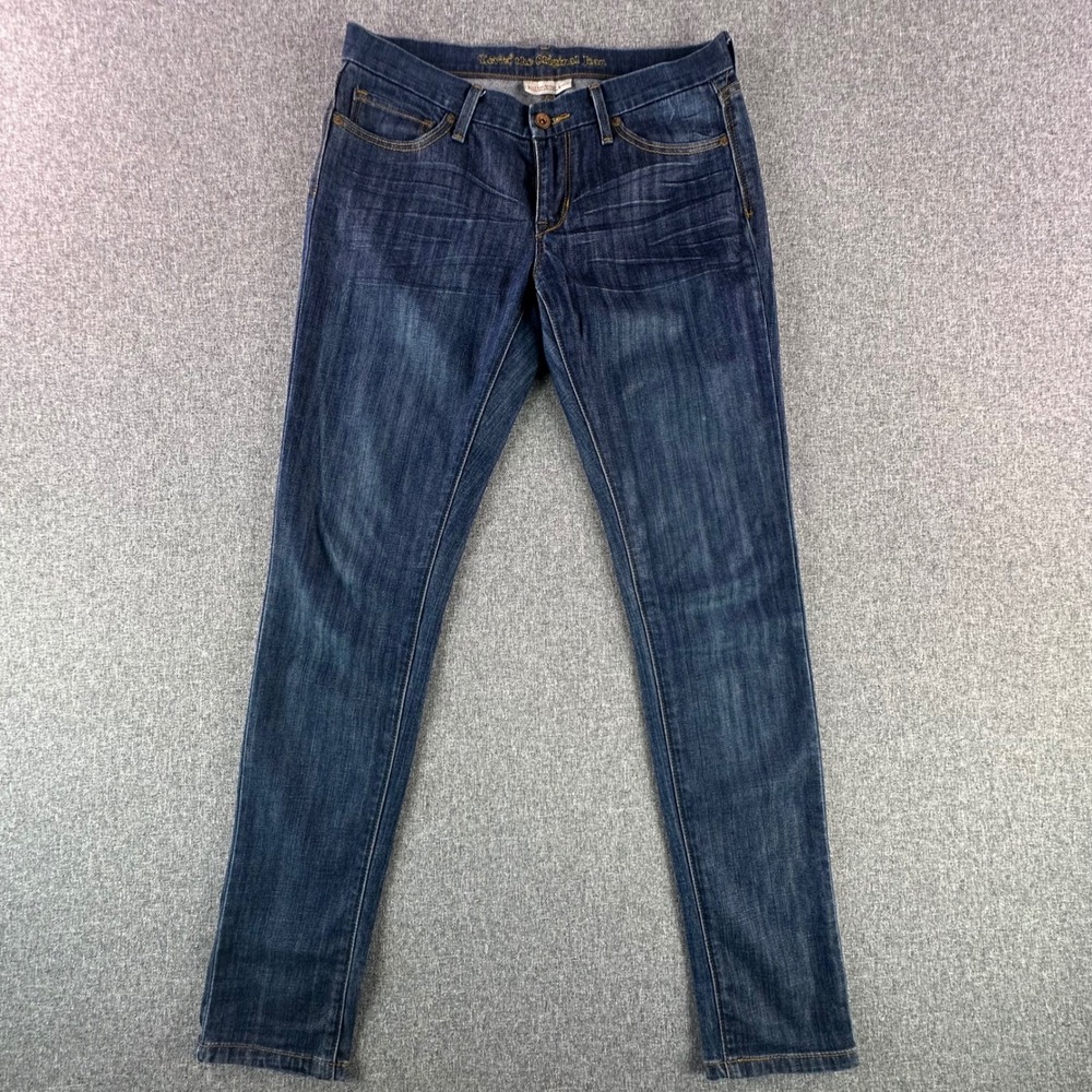 Levis Jeans Womens 9 M 421 Ultra Low Skinny Dark Wash Blue Stretch Denim